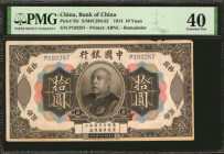 (t) CHINA--REPUBLIC. Bank of China. 10 Yuan, 1914. P-35r. Remainder. PMG Extremely Fine 40.

(S/M#C294-52). Printed by ABNC. Remainder. Without plac...