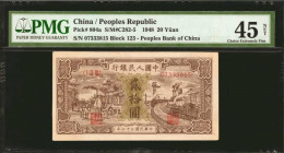 (t) CHINA--PEOPLE'S REPUBLIC. People's Bank of China. 20 Yuan, 1948. P-804a. PMG Choice Extremely Fine 45 Net. Retouched.

(S/M#C282-5). Block 123. ...
