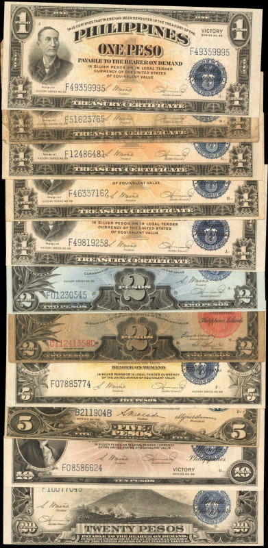 PHILIPPINES. Lot of (11). Mixed Banks. Mixed Denominations, Mixed Dates. P-Vario...