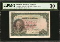 PORTUGAL. Banco de Portugal. 5 Mil Reis, 1906-10. P-104. PMG Very Fine 30.

Marquez de Pombal pictured at left. Watermark of Minerva at right. Color...