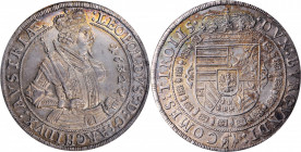 AUSTRIA. Taler, "1632" (ca. 1635). Hall Mint. in the name of Archduke Leopold V. PCGS AU-58.

Dav-3338; KM-629.2. Struck under Claudia von Medici, r...