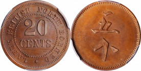 BRITISH NORTH BORNEO. Labuk Planting Company Copper 20 Cents Token, ND (before 1924). PCGS PROOF-64 Brown.

LaWe-674; Prid-41. An interesting error ...