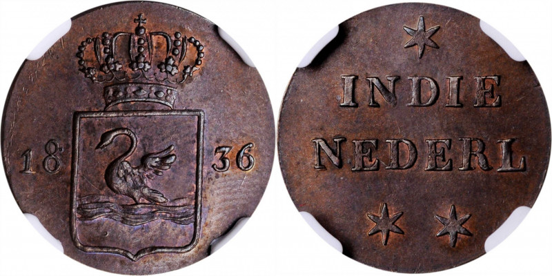 NETHERLANDS EAST INDIES. Kingdom of the Netherlands. Sumatra. Copper Duit Patter...