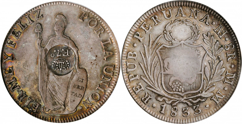 PHILIPPINES. Philippines - Peru. 8 Reales, ND (ca. 1832-34). Manila Mint. Ferdin...