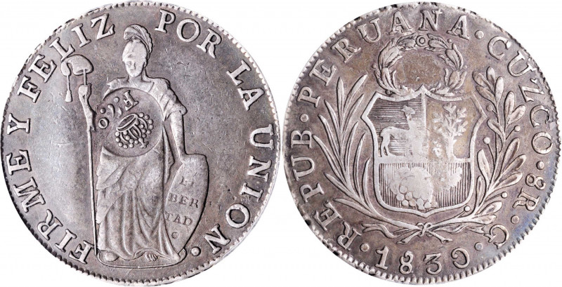 PHILIPPINES. Philippines - Peru. 8 Reales, ND (1832-34). Manila Mint. Ferdinand ...