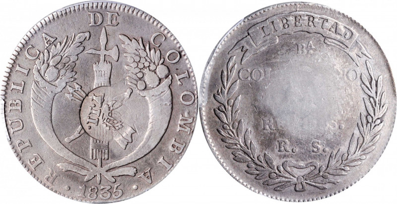 PHILIPPINES. Philippines - Colombia. 8 Reales, ND (1834-37). Manila Mint. Isabel...