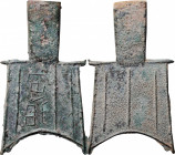 CHINA. Zhou Dynasty. Warring States Period. Hollow Handle Sloping Shoulder Spade Money, ND (ca. 400-300 B.C.). CHOICE VERY FINE.

Hartill-2.163; DCD...