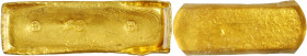 CHINA. Qing (Ch'ing) Dynasty. Gold 10 Tael Ingot, ND (ca. 1750). Graded "AU" by Huaxia Coin Grading Company.

Dimensions: 81.5 x 26.9 mm; Weight: 36...