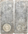 (t) CHINA. 12 Ounce Silver Ingot, ND (ca. late 20th Century). AS MADE.

Dimensions: 39mm x 99mm x 9mm; Weight: 374.57 gms. ASW: 12.0429 oz. Displayi...