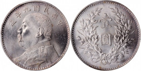 (t) CHINA. Dollar, Year 9 (1920). PCGS MS-63.

L&M-77; K-666; KM-Y-329.6; WS-0181-1. Fine hair variety. Bright and lustrous, this boldly struck exam...