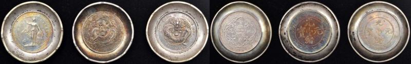 CHINA. Trio of Silver Coin Dishes (3 Pieces), ND (ca. 1920-40s). Average Grade: ...