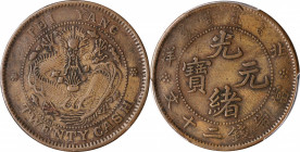 CHINA. Chihli (Pei Yang). 20 Cash, ND (1906). PCGS EF-40.

CL-BY.06; KM-Y-68.1; CCC-309. Variety with small English letters and large dragon scales....