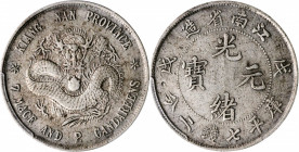 (t) CHINA. Kiangnan. 7 Mace 2 Candareens (Dollar), CD (1898). PCGS Genuine--Chopmark, EF Details.

L&M-217; K-71; KM-Y-145a.2; WS-0797. Variety with...
