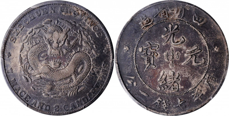 (t) CHINA. Szechuan. 7 Mace 2 Candareens (Dollar), ND (1901-08). PCGS Genuine--E...