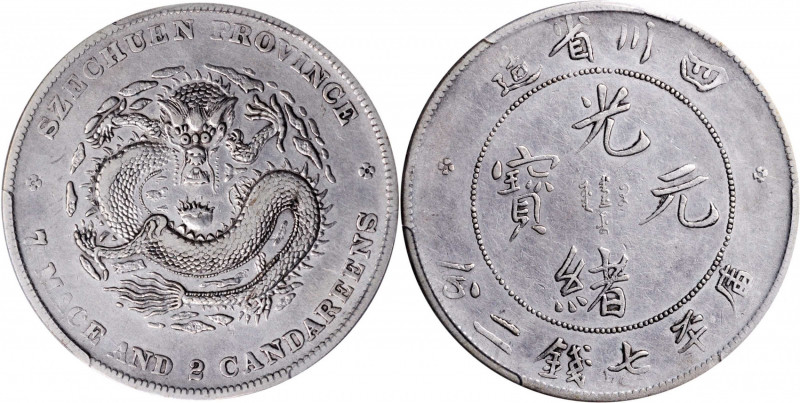 (t) CHINA. Szechuan. 7 Mace 2 Candareens (Dollar), ND (1901-08). PCGS VF-35.

...