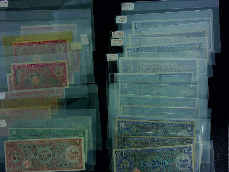 KOREA, SOUTH. Lot of (28). Bank of Korea. Mixed Denominations, ND. P-11, 12, 13,...