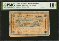 CHINA--EMPIRE. Imperial Chinese Railways. 1 Dollar, 1899. P-A59. PMG Very Good 10 Net. Tape Repaired.

PMG comments "Tape Repaired."

From the Hob...