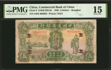 CHINA--REPUBLIC. Commercial Bank of China. 5 Dollars, 1926. P-9. PMG Choice Fine 15.

From the Hobart Collection.

Estimate: $100.00 - $200.00

...
