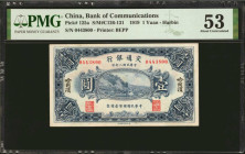 CHINA--REPUBLIC. Bank of Communications. 1 Yuan, 1919. P-125a. PMG About Uncirculated 53.

(S/M#C126-131). Harbin. PMG comments "Pencil."

From th...