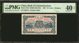 CHINA--REPUBLIC. Bank of Communications. 10 Cents, 1927. P-141b. PMG Extremely Fine 40 EPQ.

(S/M#C126-181b). Tsingtau. A mid grade example of this ...