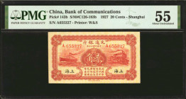 CHINA--REPUBLIC. Bank of Communications. 20 Cents, 1927. P-143b. PMG About Uncirculated 55.

Estimate: $200.00 - $400.00

民國十六年交通銀行貳角。...