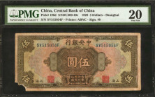 CHINA--REPUBLIC. Central Bank of China. 5 Dollars, 1928. P-196d. PMG Very Fine 20.

PMG comments "Corner Missing."

Estimate: $50.00 - $100.00

...