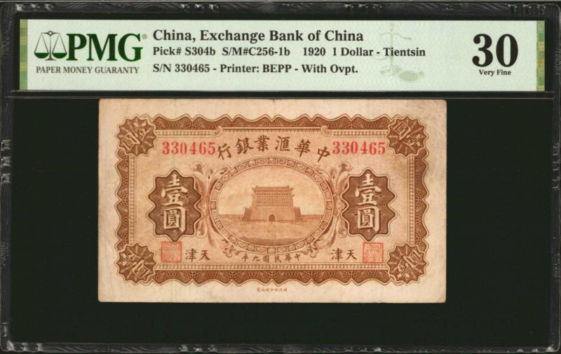 CHINA--FOREIGN BANKS. Exchange Bank of China. 1 Dollar, 1920. P-S304b. PMG Very ...