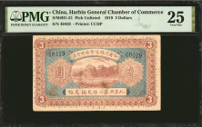 (t) CHINA--MISCELLANEOUS. Harbin General Chamber of Commerce. 3 Dollars, 1919. P-Unlisted. PMG Very Fine 25.

(S/M#H31). Printed by CCHP.

Estimat...