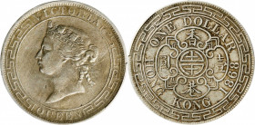 (t) HONG KONG. Dollar, 1868. Hong Kong Mint. Victoria. PCGS Genuine--Repaired, EF Details.

KM-10; Mars-C41; Prid-3. A well worn Dollar that exhibit...