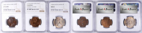 (t) HONG KONG. Trio of Mixed Denominations (3 Pieces), 1865-1960. All NGC Certified.

1) Cent, 1865. Victoria. NGC VF-35. KM-4.1; Mars-C3; Prid-166a...