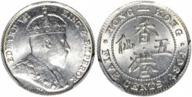 (t) HONG KONG. 5 Cents, 1904. London Mint. PCGS MS-65.

KM-12. A boldly struck and blast white Gem.

Estimate: $100.00 - $150.00

1904年香港五仙。

...