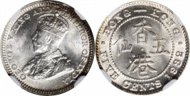 HONG KONG. 5 Cents, 1932. London Mint. NGC MS-66.

KM-18; Mars-C10. A bright and flashy coin with blazing cartwheel luster and traces of peripheral ...