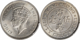 HONG KONG. 50 Cents, 1951. London Mint. PCGS MS-65.

KM-27.1. A lustrous and largely untoned Gem quality coin.

Estimate: $50.00 - $100.00

1951...
