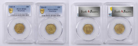 (t) HONG KONG. Duo of 10 Cents (2 Pieces), 1963-H. Heaton Mint. Both PCGS MS-64 Certified.

KM-28.2; Mars-C24. Reeded Edge Variety.

Estimate: $20...
