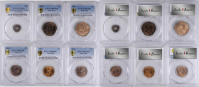 (t) HONG KONG. Sextet of Copper Issues (6 Pieces), 1866-1933. All PCGS Certified; Grade Range: VF Details to MS-65 Red.

An interesting study group ...