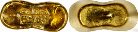 HONG KONG. Gold Tael Ingot, ND. ABOUT UNCIRCULATED.

Weight: 37.386 gms. "Boat" shaped ingot, with the concave side stamped "9999" and two small Chi...