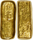 HONG KONG. Gold Tael Ingot, ND. ABOUT UNCIRCULATED.

Weight: 37.409 gms. A rectangular ingot with two Chinese stamps on one side. The writing is bol...