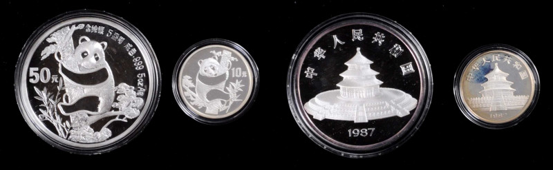 CHINA. Duo of Proof Pandas (2 Pieces), 1987. Average Grade: CHOICE PROOF.

A 5...