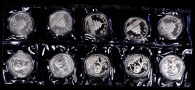 CHINA. Mint Sealed Sheet of 10 Yuan (10 Pieces), 1990. Panda Series. GEM PROOF.

KM-276. All examples feature charming frosting and tremendous brill...