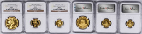 CHINA. Panda Mint Set (3 Pieces), 1996. All NGC Certified.

Struck to commemorate the 15th anniversary of the Gold Panda Coins. 1) 100 Yuan. NGC MS-...