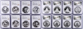 CHINA. Octet of Proof 10 Yuan (8 Pieces), 1989-1996. Panda Series. All NGC PROOF-69 Ultra Cameo Certified.

This group of Panda 10 Yuan cover every ...