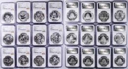 CHINA. Group of 10 Yuan (12 Pieces), 1989-2000. Panda Series. All NGC MS-69 Certified.

These Panda 10 Yuan cover every year from 1989 to 2000, with...