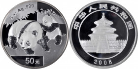CHINA. 50 Yuan, 2008. Panda Series. NGC PROOF-70 Ultra Cameo.

KM-1816; PAN-494a. An unimprovable Proof issue with hard mirrored fields and frosted ...