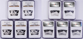 (t) CHINA. Quintet of 10 Yuan (5 Pieces), 2004. Lunar Series, Year of the Monkey. All NGC MS-70 Certified.

KM-1553. Fan Shaped type. Identical, fla...