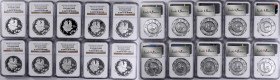 CHINA. Group of 10 Yuan (10 Pieces), 2005. Lunar Series, Year of the Cock. All NGC PROOF-69 Ultra Cameo Certified.

KM-1613. Scallop-shaped issues....