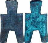(t) CHINA. Zhou Dynasty. Flat Handled Square Foot Spade Money, ND (350-250 B.C.). Certified "72" by GBCA.

cf. Hartill-3.352. Dimensions: 49mm x 27m...