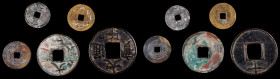 CHINA. Ming Dynasty. Cash Quintet (5 Pieces), ND. Grade Range: VERY GOOD to FINE.

1) Prince of Wu. 10 Cash. FINE. H-20.45. 2) Prince of Wu. 3 Cash....