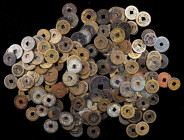 CHINA. Cast Cash Group (Weight: 1.8 kg), ND. Grade Range: FINE to VERY FINE.

The vast majority of this lot is composed of normal circulated, holed ...