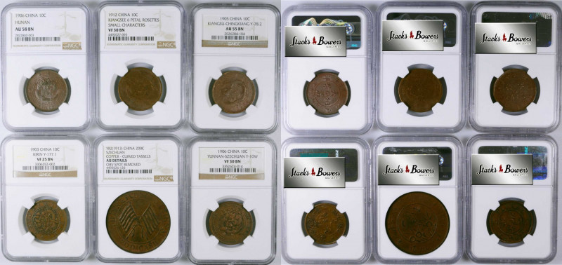 (t) CHINA. Sextet of Copper Minors (6 Pieces), 1903-13. All NGC Certified.

1)...