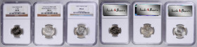 (t) CHINA. Trio of Silver Minors (3 Pieces), 1914-1949. All NGC Certified.

1) 10 Cents, 1941. NGC MS-66. KM-Y-360. 2) Manchurian. 20 Cents, ND (191...